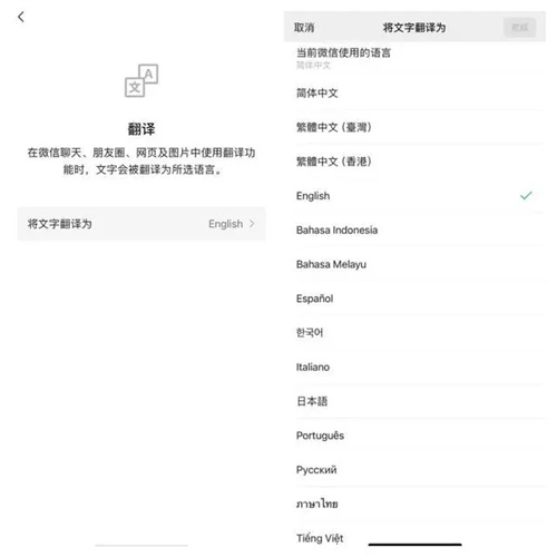 微信小程序翻译功能支持几种语言 微信小程序翻译功能语种大全